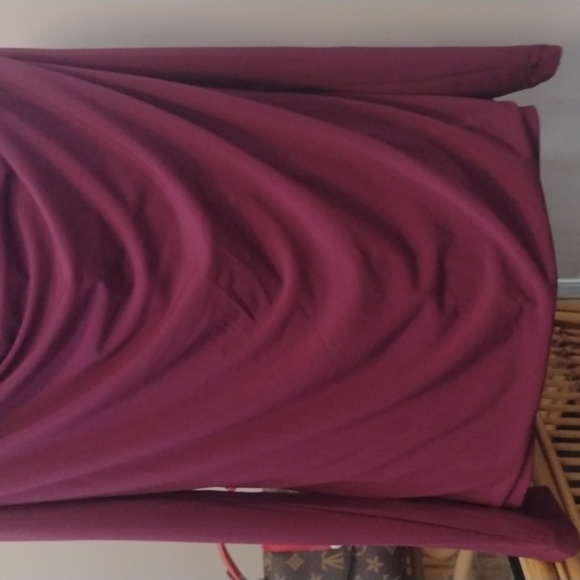 LUSH Cowell Neck Stretch Long Sleeve Top w Built in TANK by REITMANS!! - Picture 4 of 7